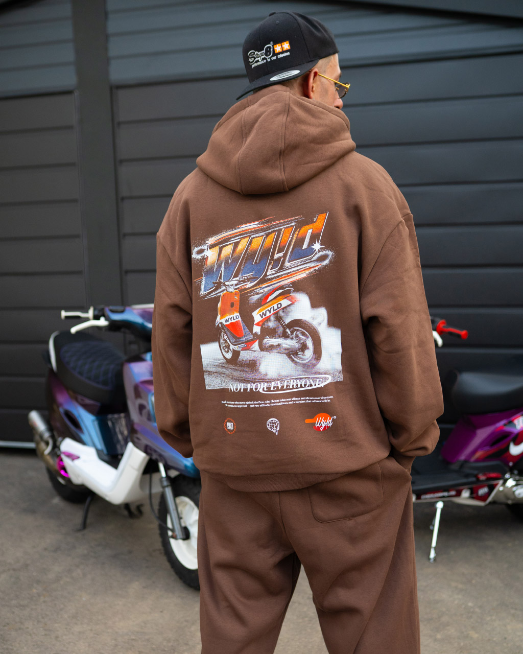 WY!D - Not for Everyone - Oversized Fluffy Hoodie [brown]
